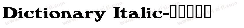 Dictionary Italic字体转换